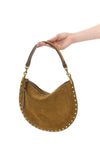 oskan hobo zipped suede shoulder bag