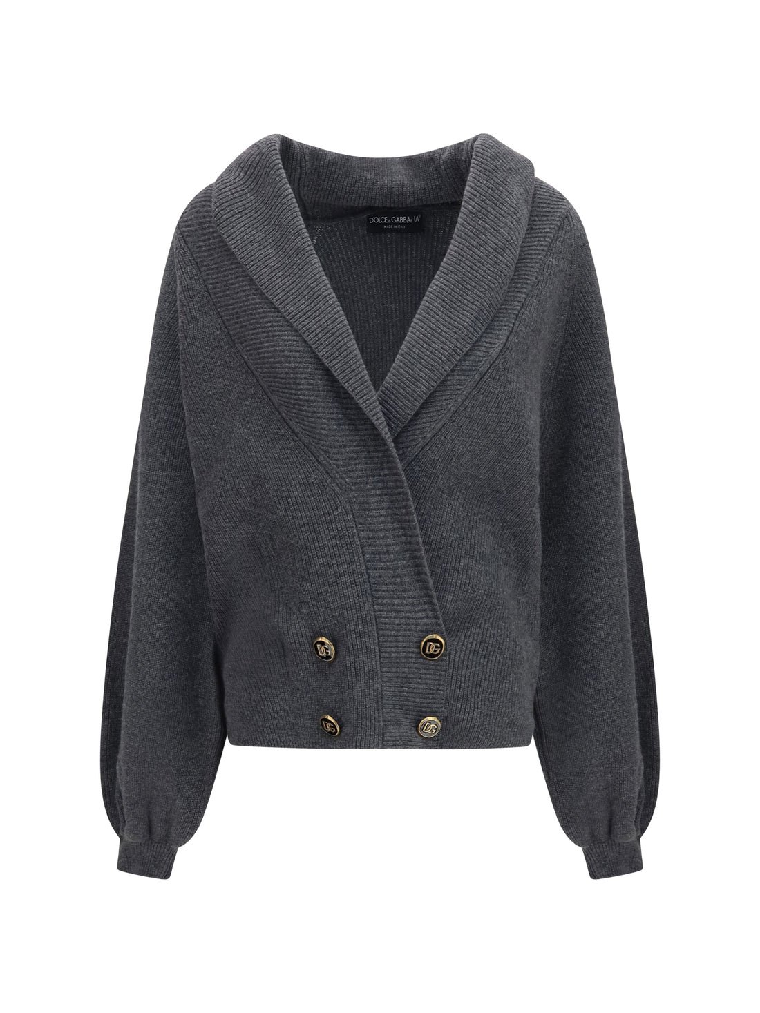 DOLCE &amp; GABBANA 38 cropped shawl collar cardigan with wide sleeves