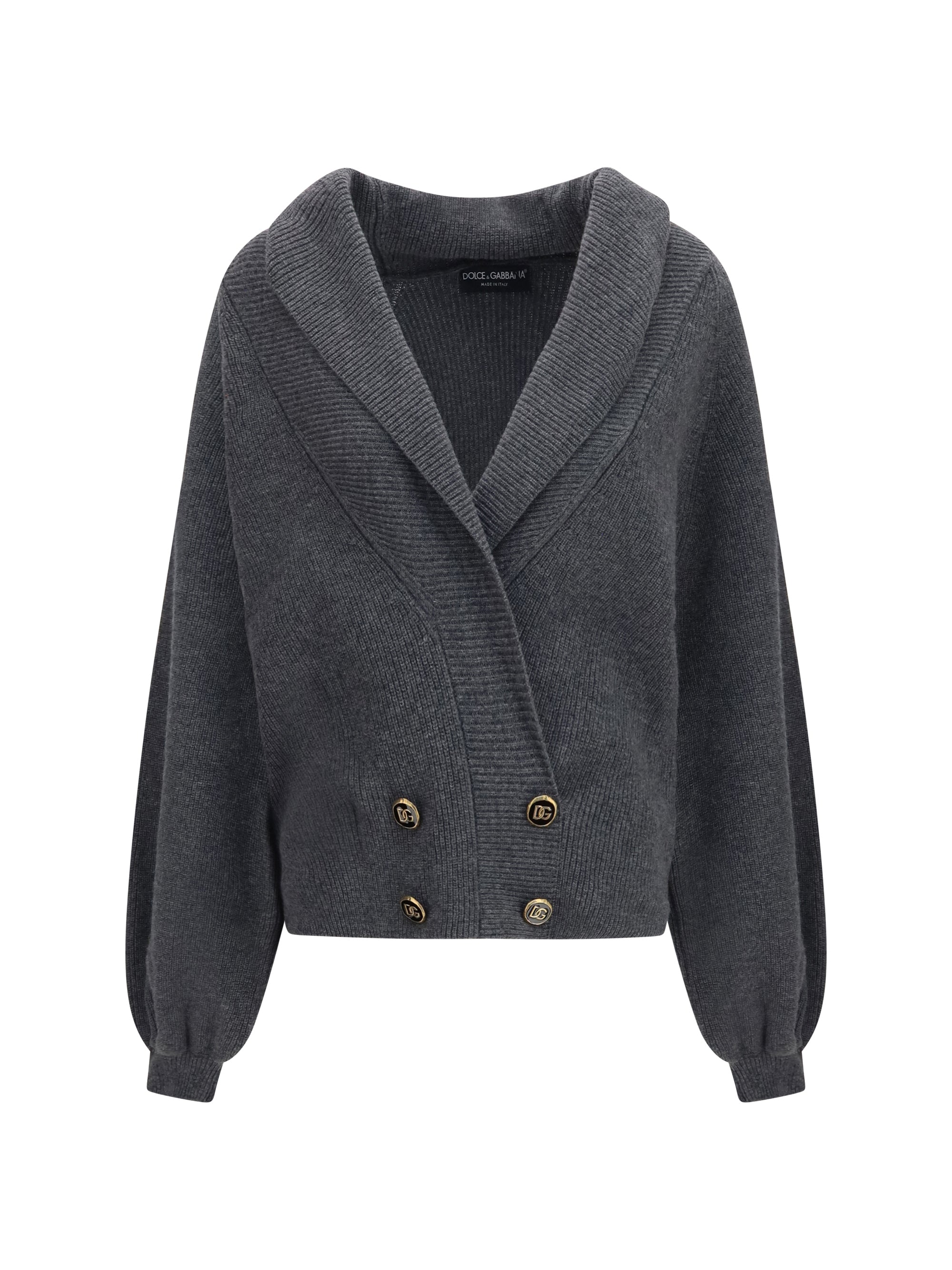 cropped shawl collar cardigan with wide sleeves