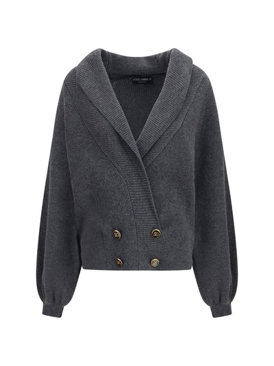 cropped shawl collar cardigan with wide sleeves