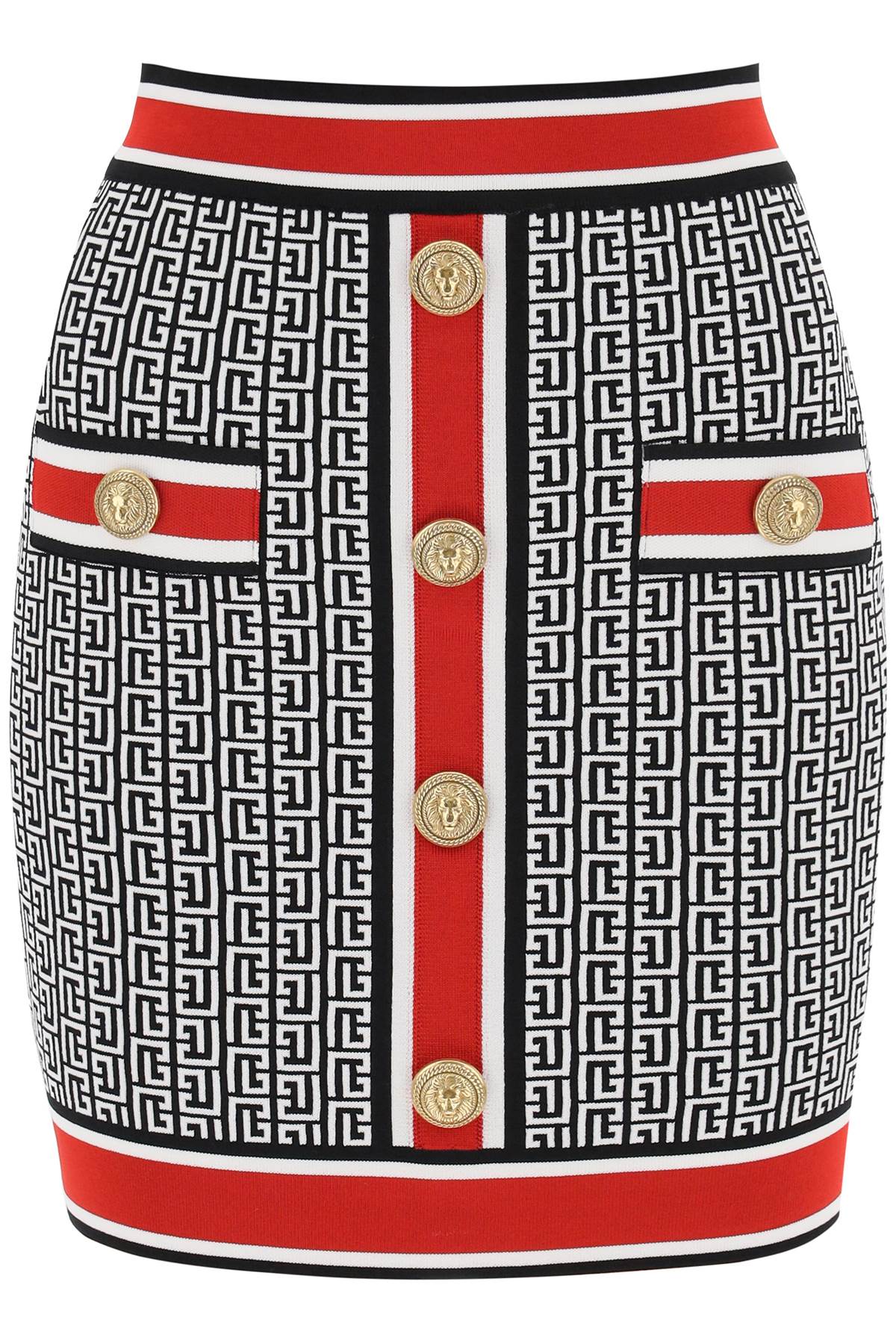 mini skirt in monogram knit