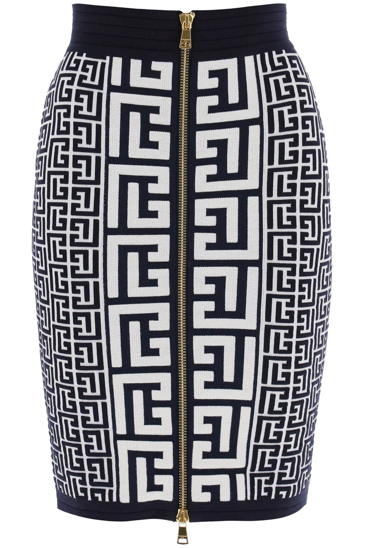 pencil skirt in monogram knit