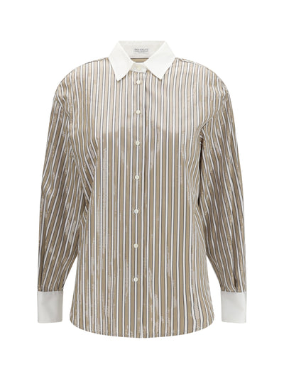 dazzling stripes cotton shirt