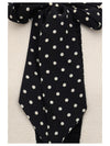 open polka-dot bow cardigan