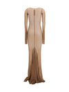 long transparent tulle dress
