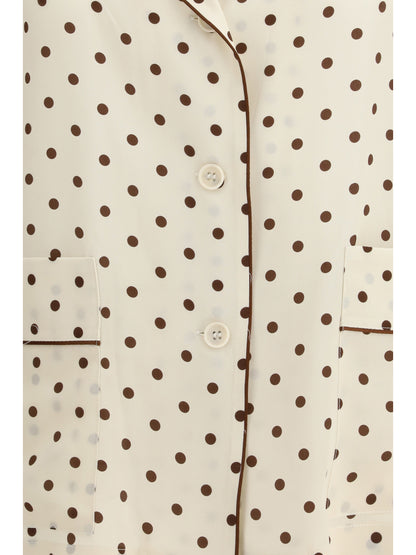P.A.R.O.S.H. L polka-dot silk shirt