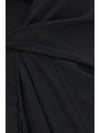 wrap draped long dress