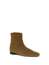 suede booties with shearling lining