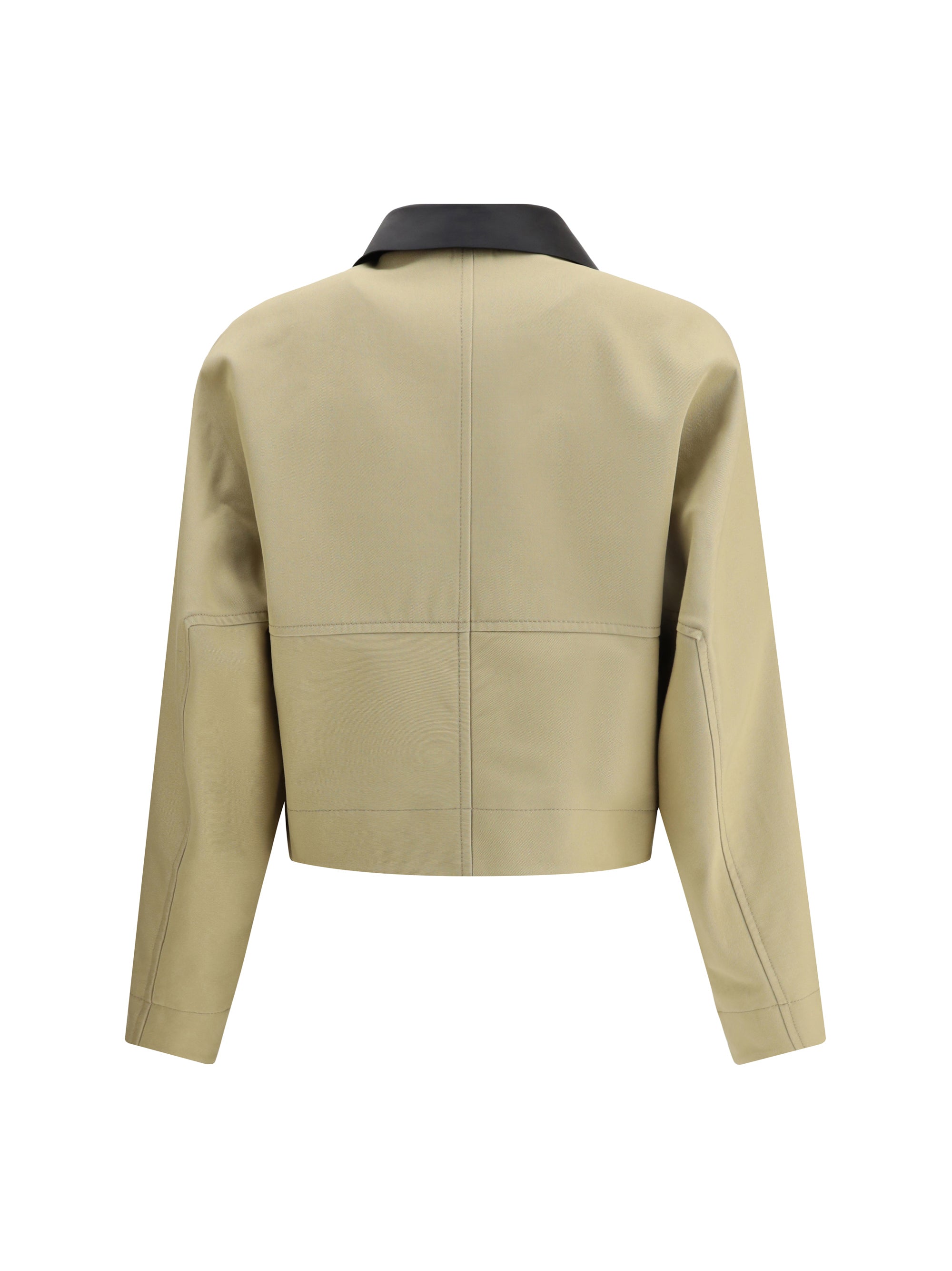 cropped cotton and wool caban