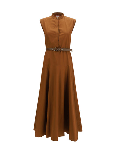 MAX MARA STUDIO 42 cotton poplin fit-and-flare dress