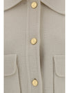 wool and cashmere bell-sleeve jacket