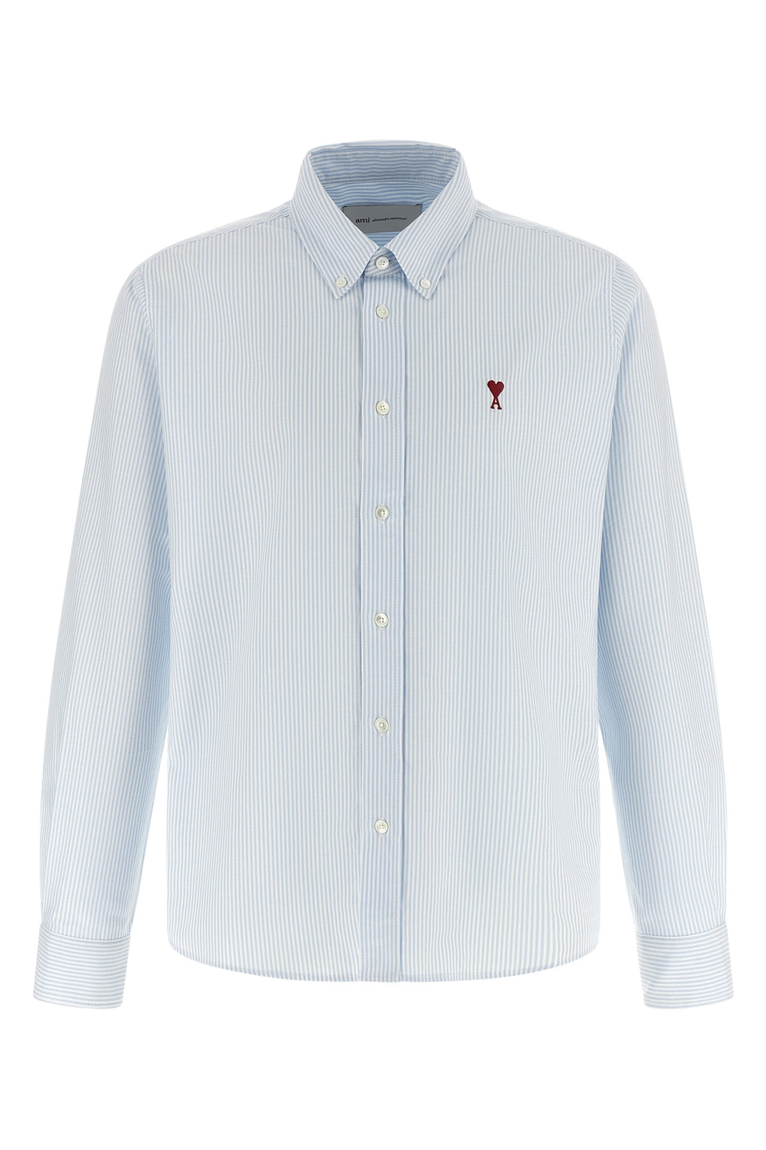 AMI PARIS M oxford striped cotton shirt