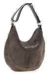 quiver clip suede shoulder bag hobo model