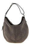 quiver clip suede shoulder bag hobo model