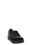 sneakers in smooth calf leather and tone-on-tone suede