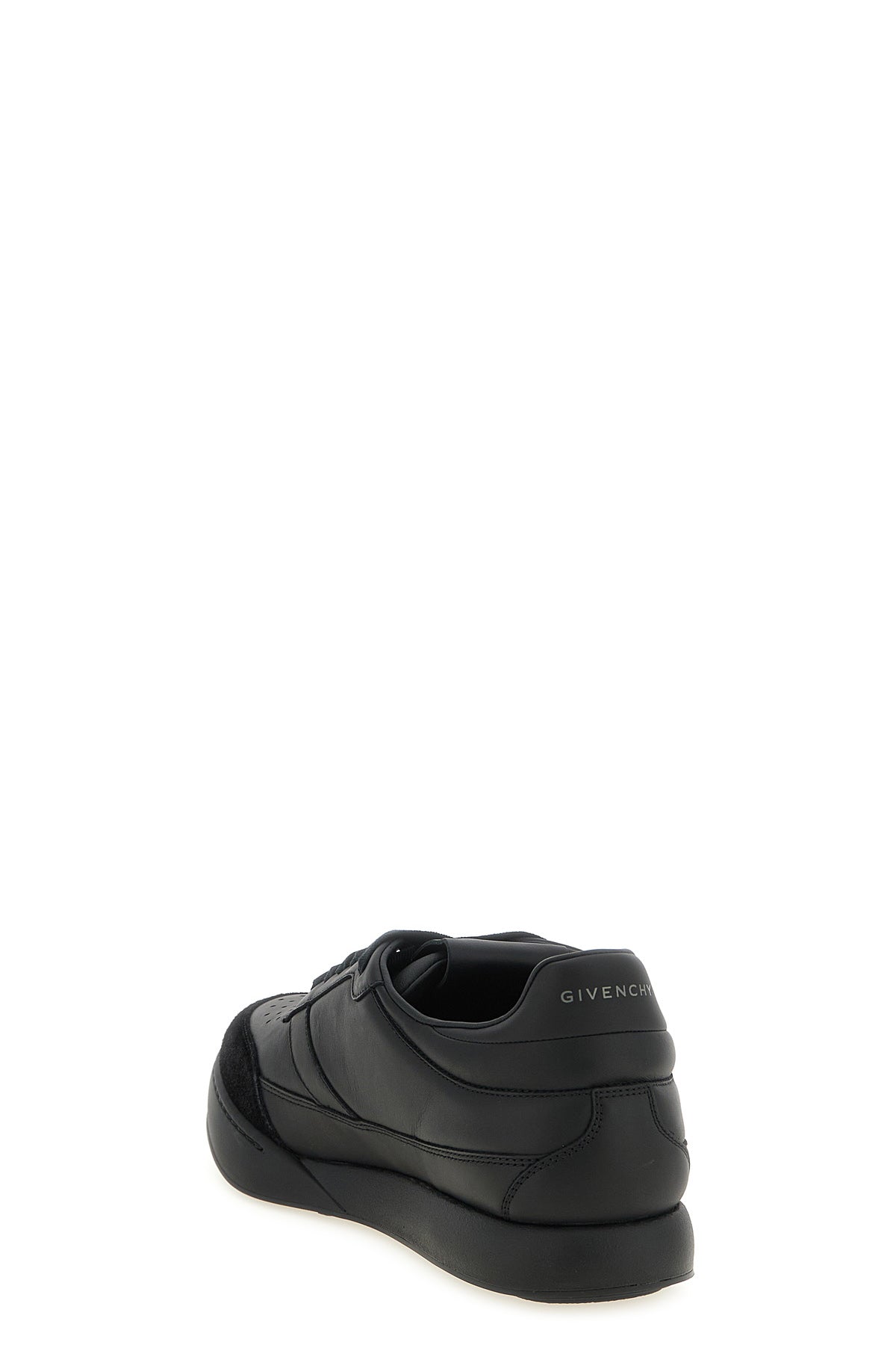 sneakers in smooth calf leather and tone-on-tone suede