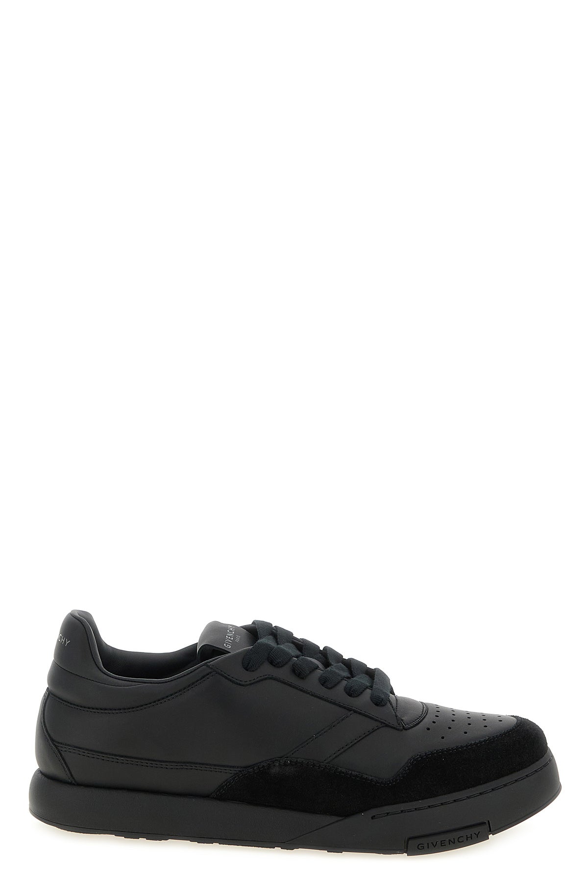 sneakers in smooth calf leather and tone-on-tone suede