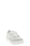 sneakers in smooth calf leather and tone-on-tone suede