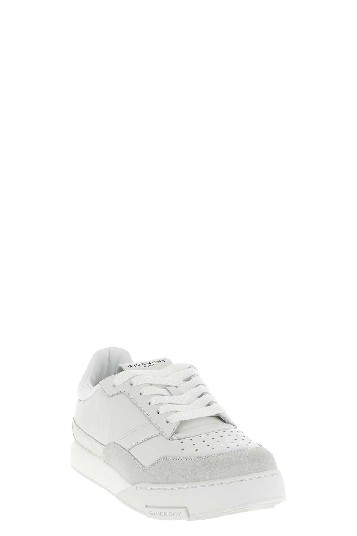 sneakers in smooth calf leather and tone-on-tone suede