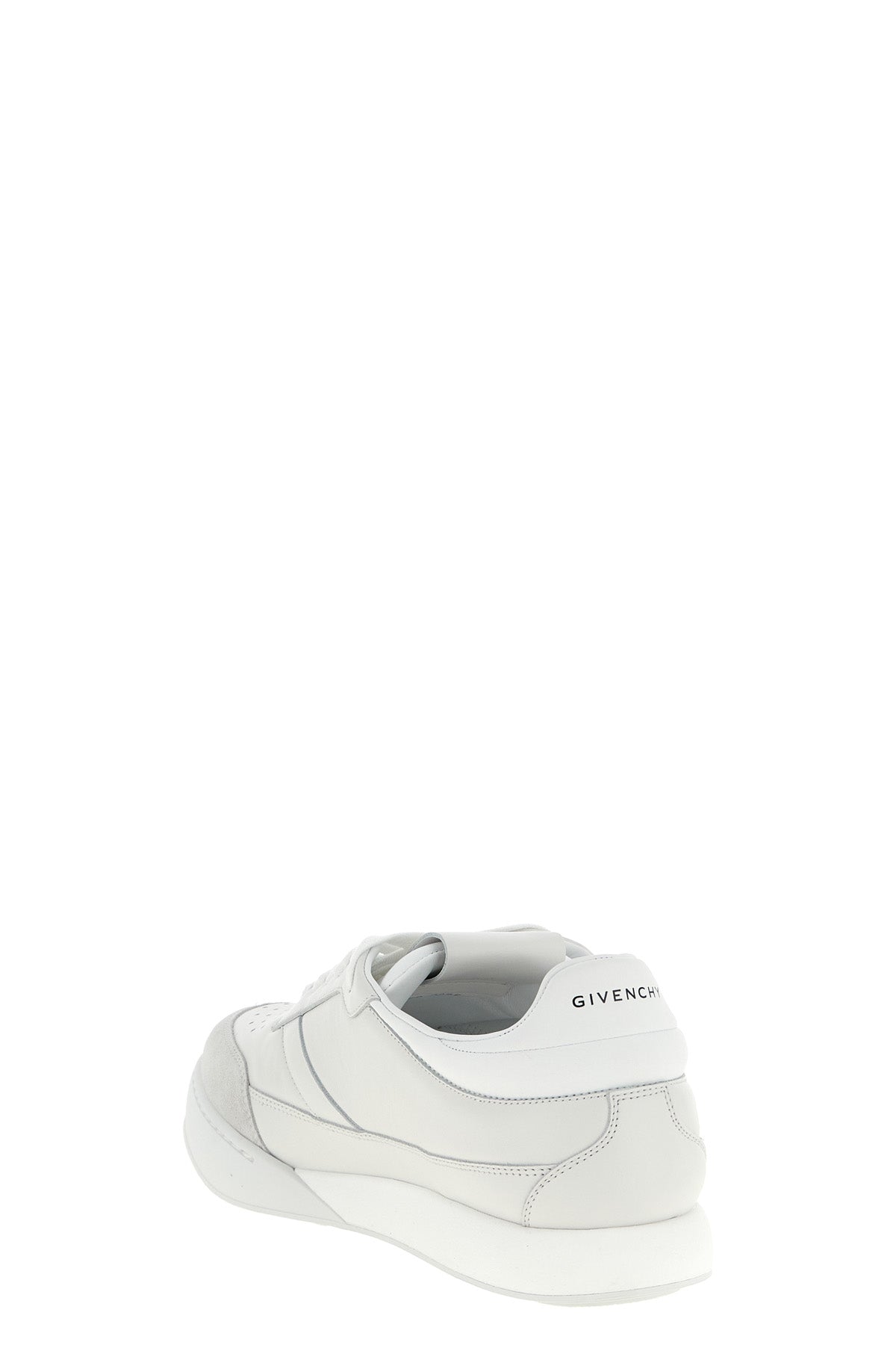 sneakers in smooth calf leather and tone-on-tone suede