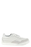 sneakers in smooth calf leather and tone-on-tone suede