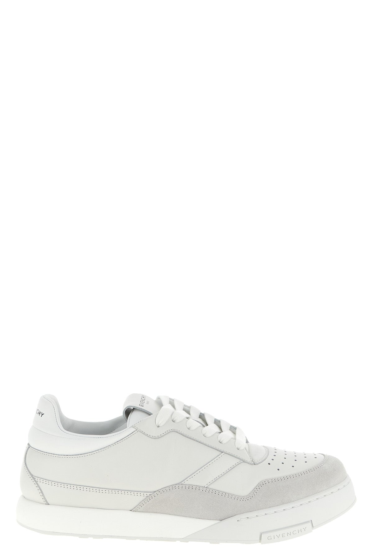 sneakers in smooth calf leather and tone-on-tone suede