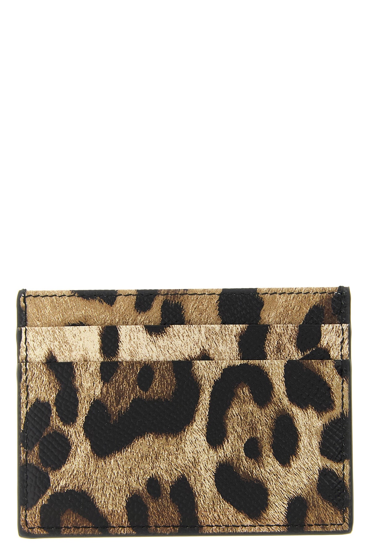 dauphine animal print leather card holder