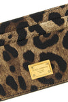 dauphine animal print leather card holder