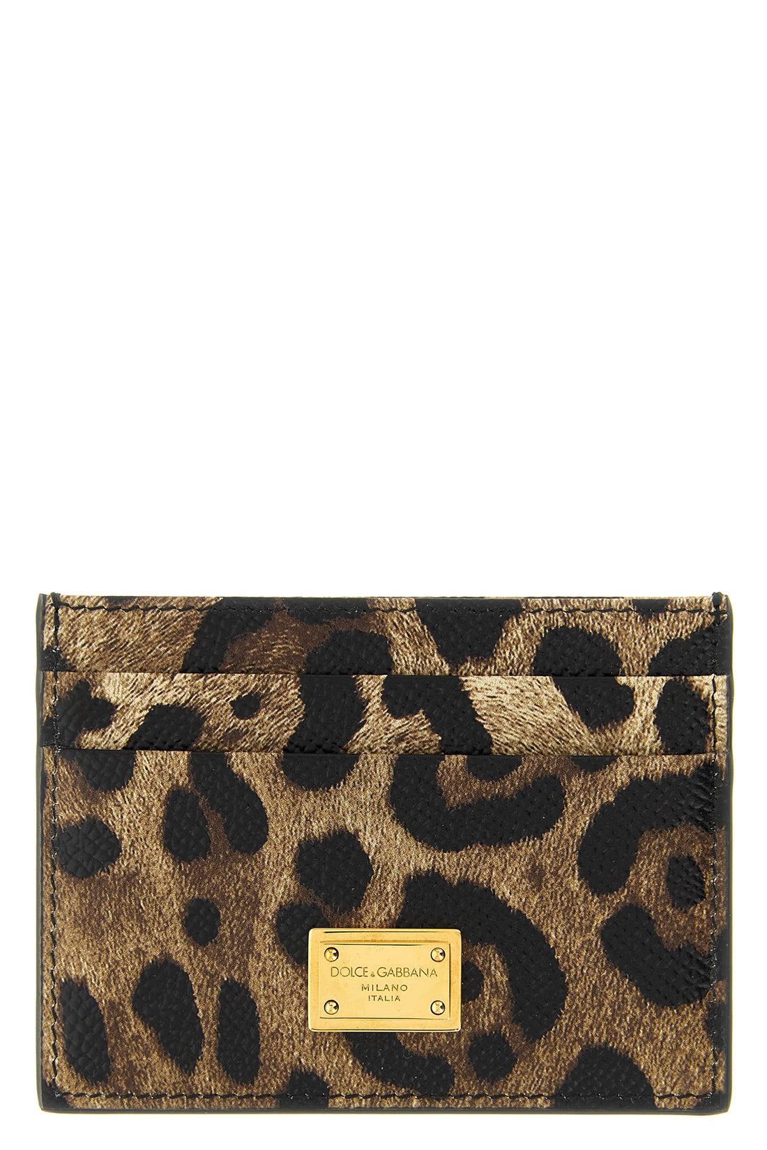 DOLCE &amp; GABBANA OS dauphine animal print leather card holder