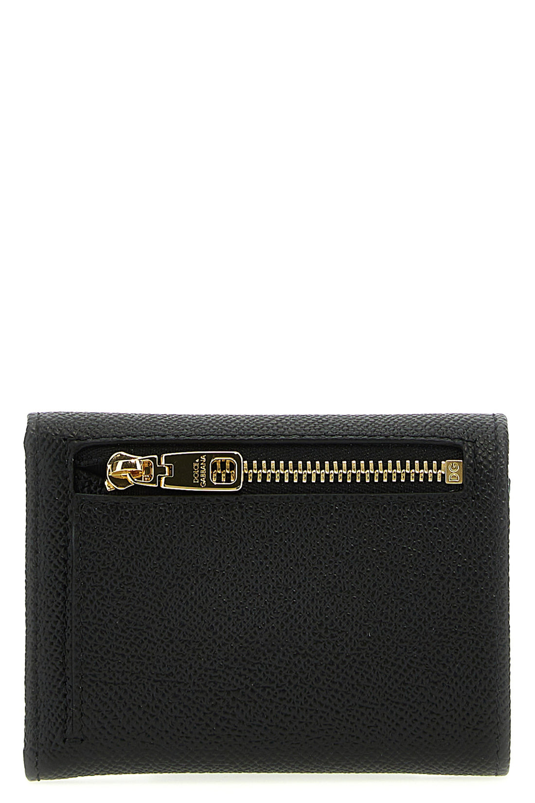 DOLCE &amp; GABBANA OS french flap wallet in dauphine leather