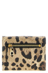 french flap wallet in animal print dauphine leather