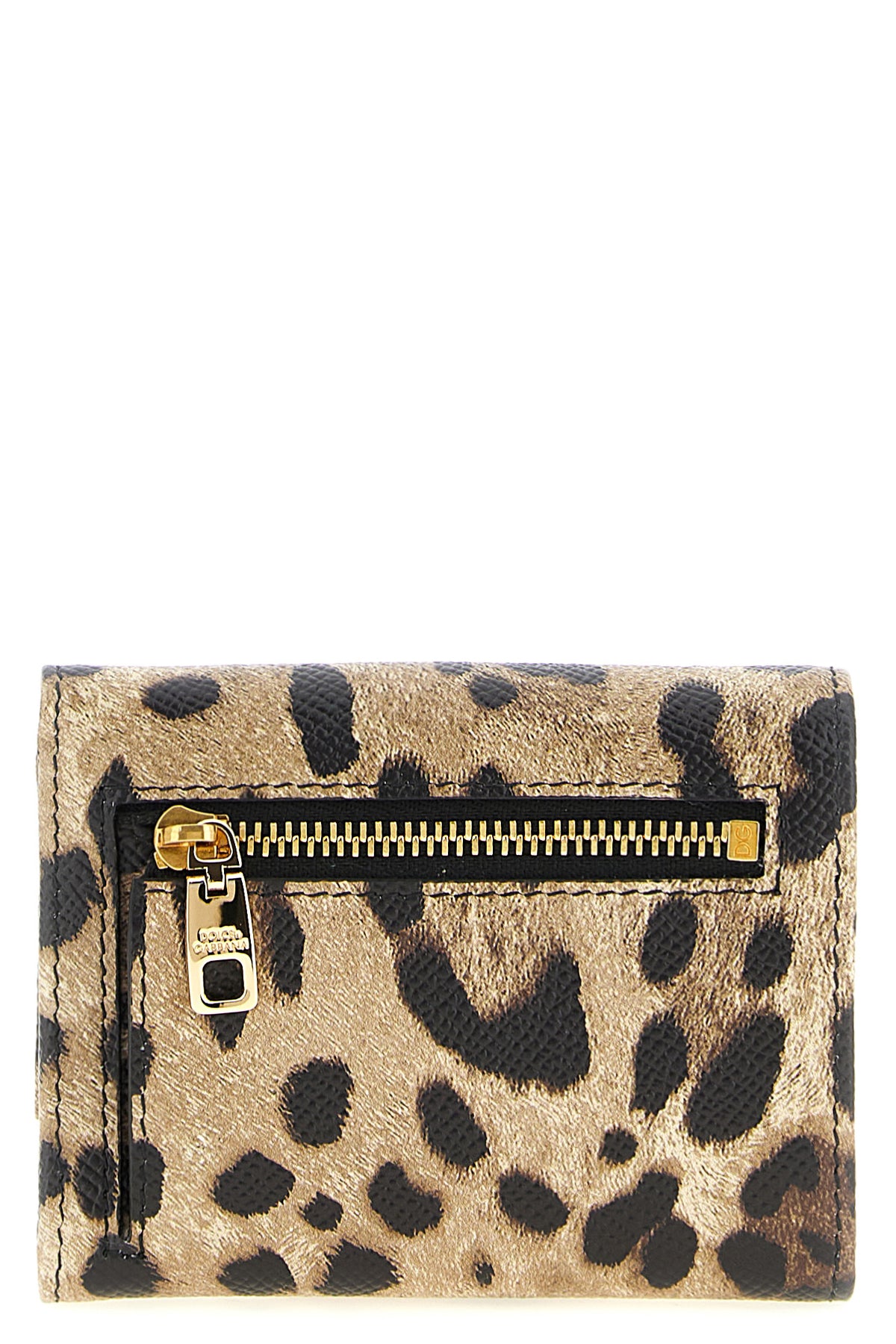 french flap wallet in animal print dauphine leather