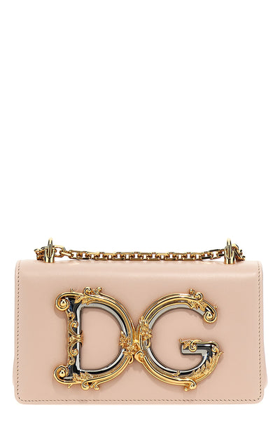 dg girl mini calf leather crossbody bag