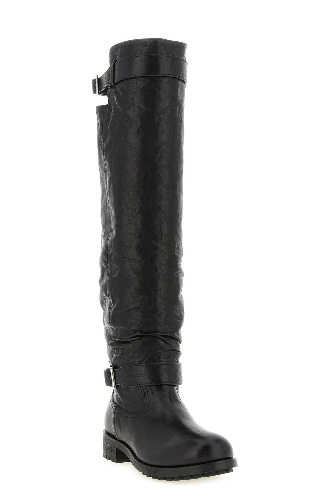 JIMMY CHOO 37 jimmy choo biker kb boots redefine the codes of utilitarian clothing through a