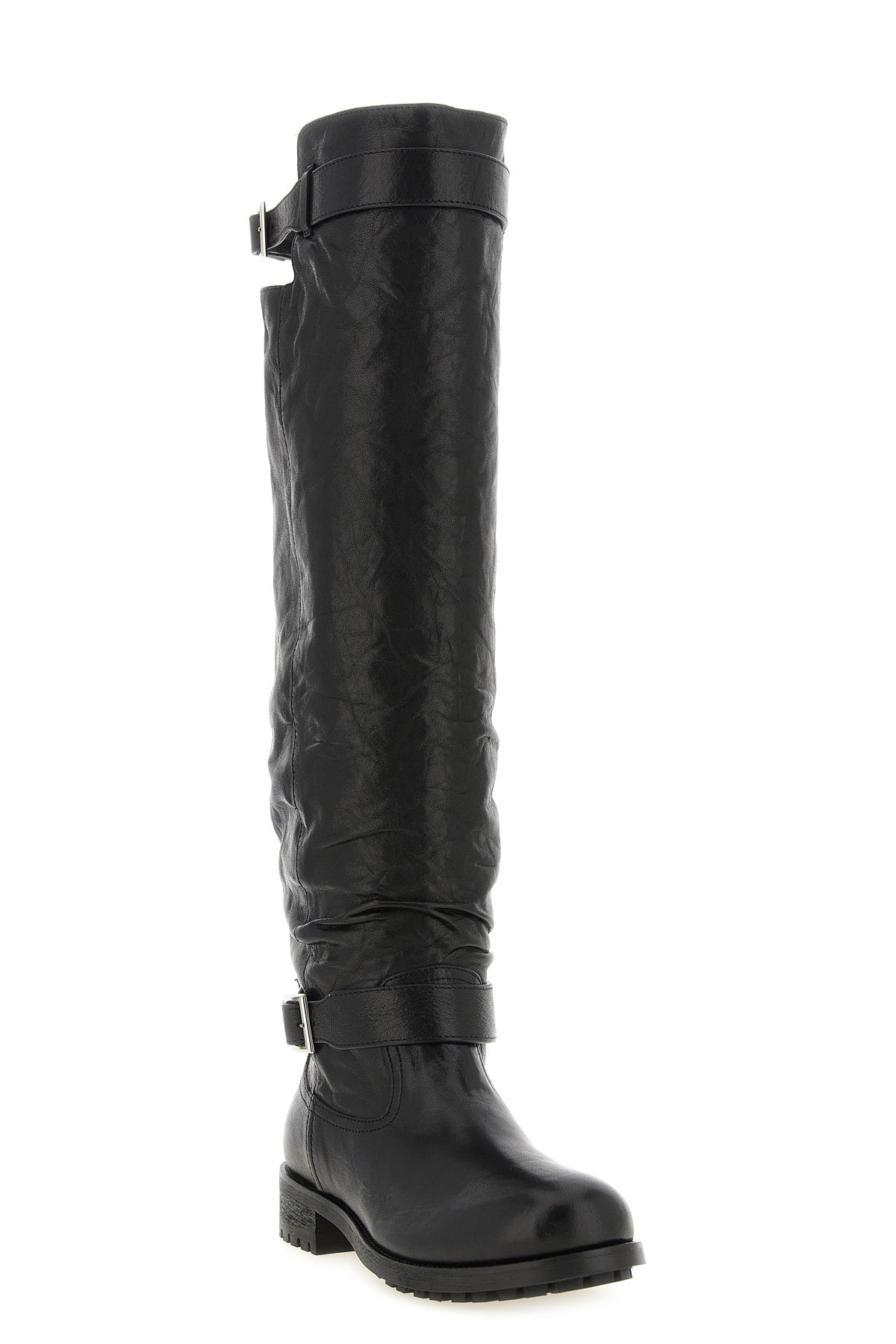 jimmy choo biker kb boots redefine the codes of utilitarian clothing through a