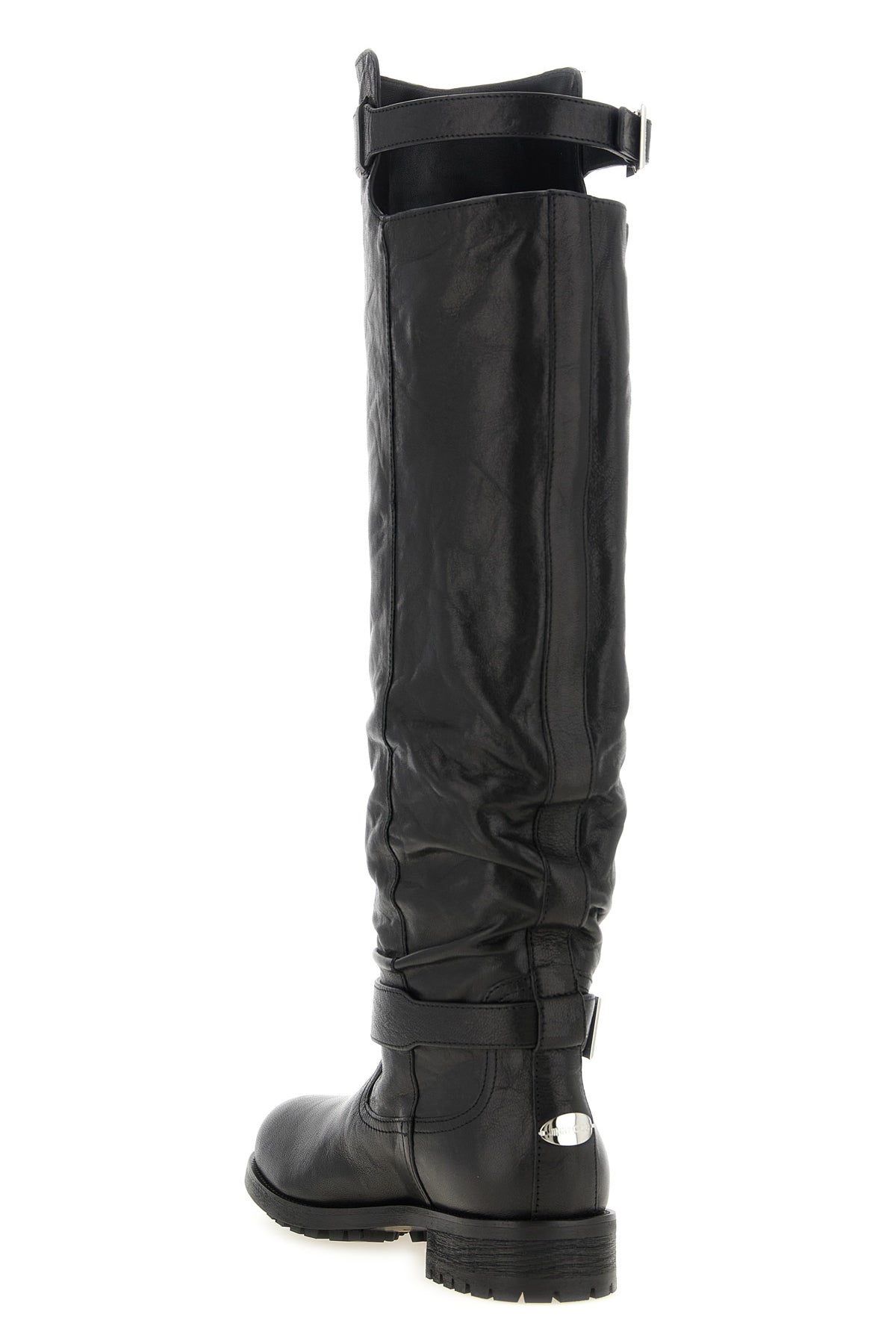 jimmy choo biker kb boots redefine the codes of utilitarian clothing through a