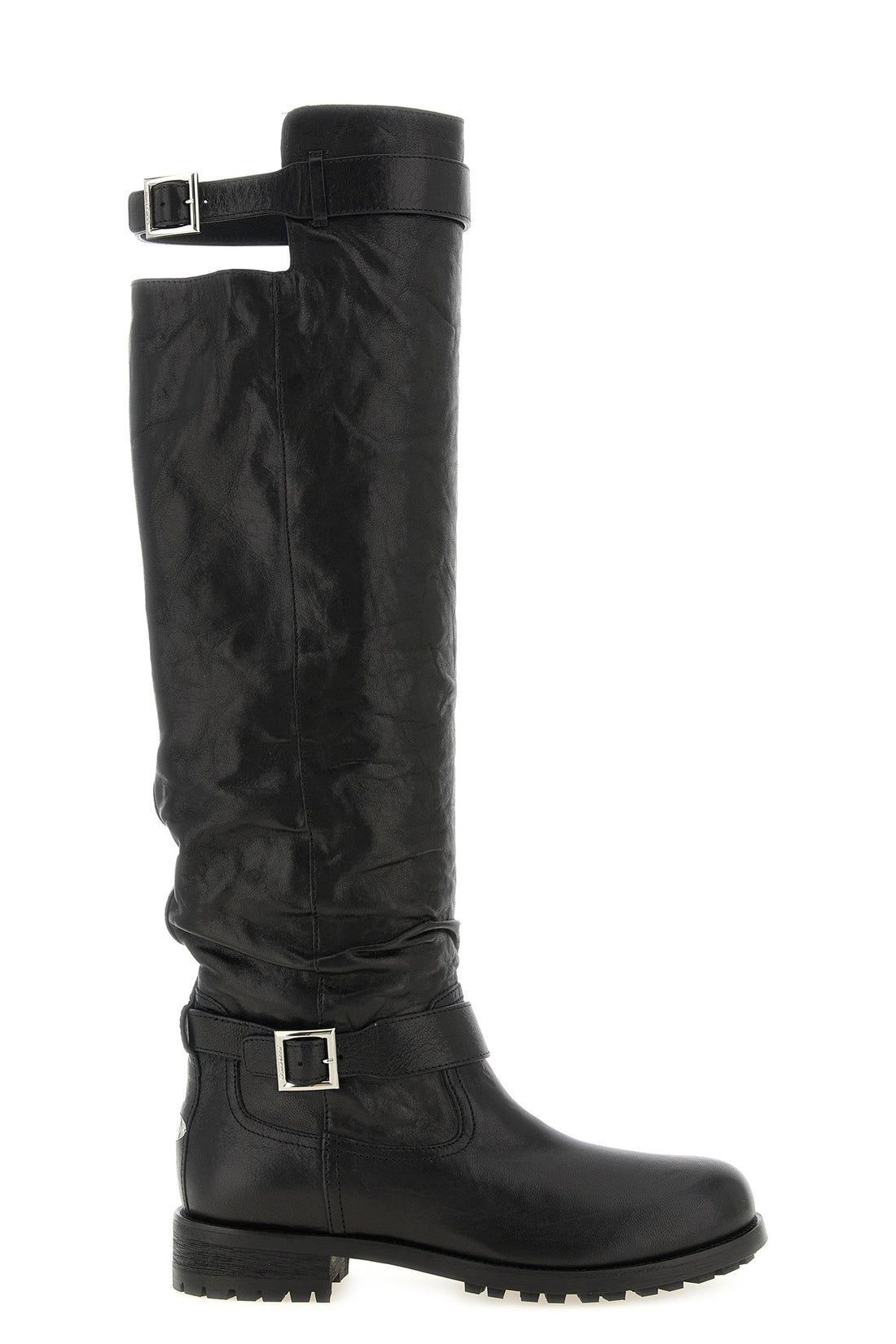 JIMMY CHOO 37 jimmy choo biker kb boots redefine the codes of utilitarian clothing through a