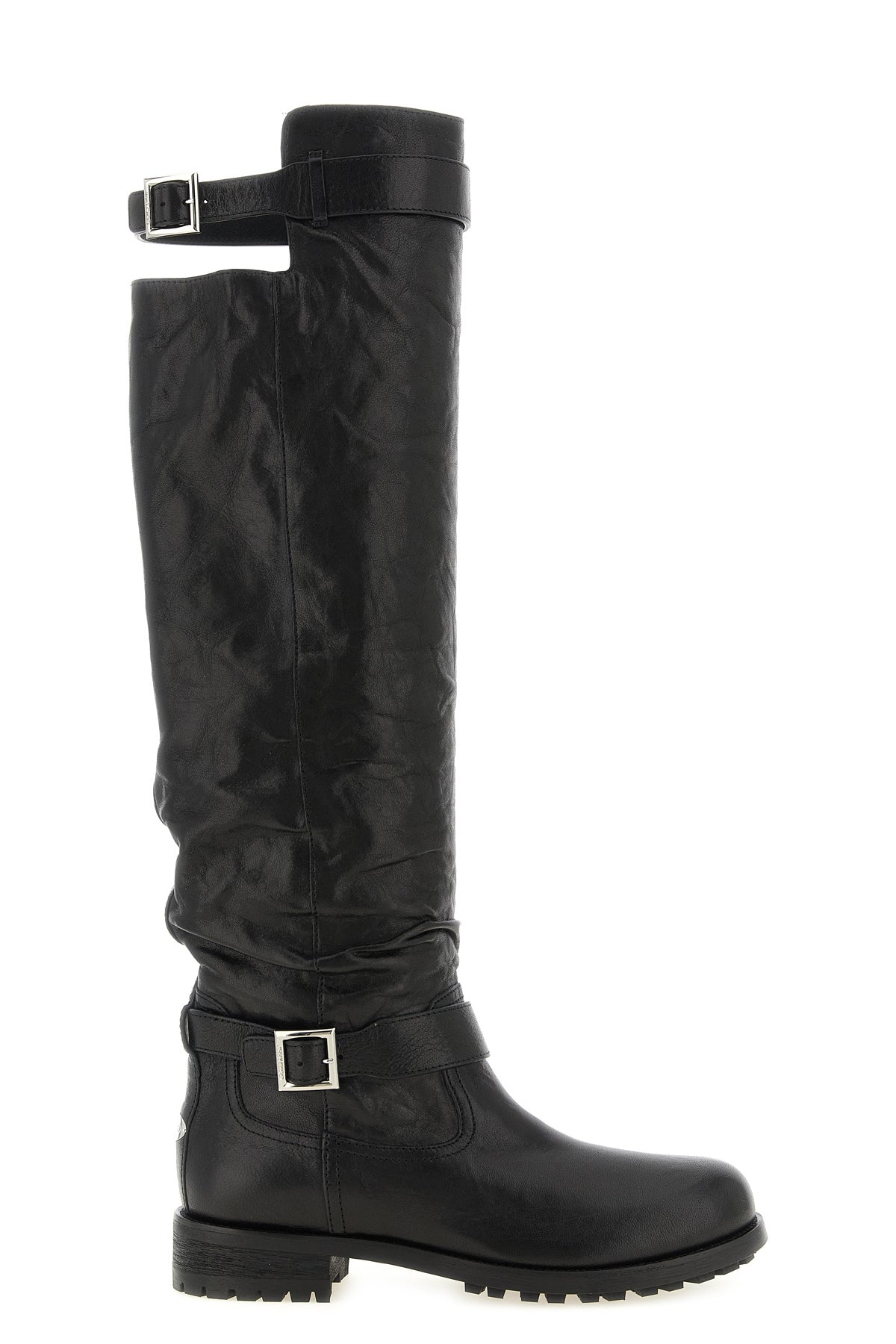 jimmy choo biker kb boots redefine the codes of utilitarian clothing through a