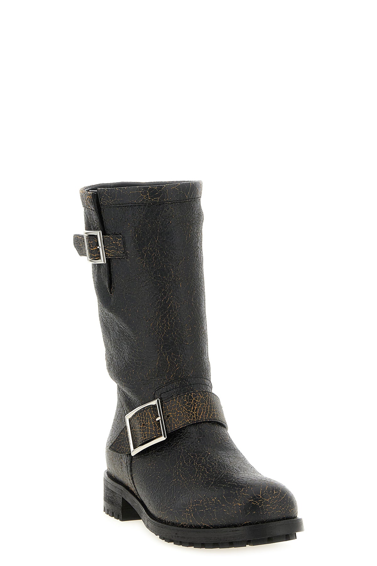 jimmy choo biker mid ankle boots redefine the codes of structured footwear thr