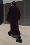 biscuit faux fur coat