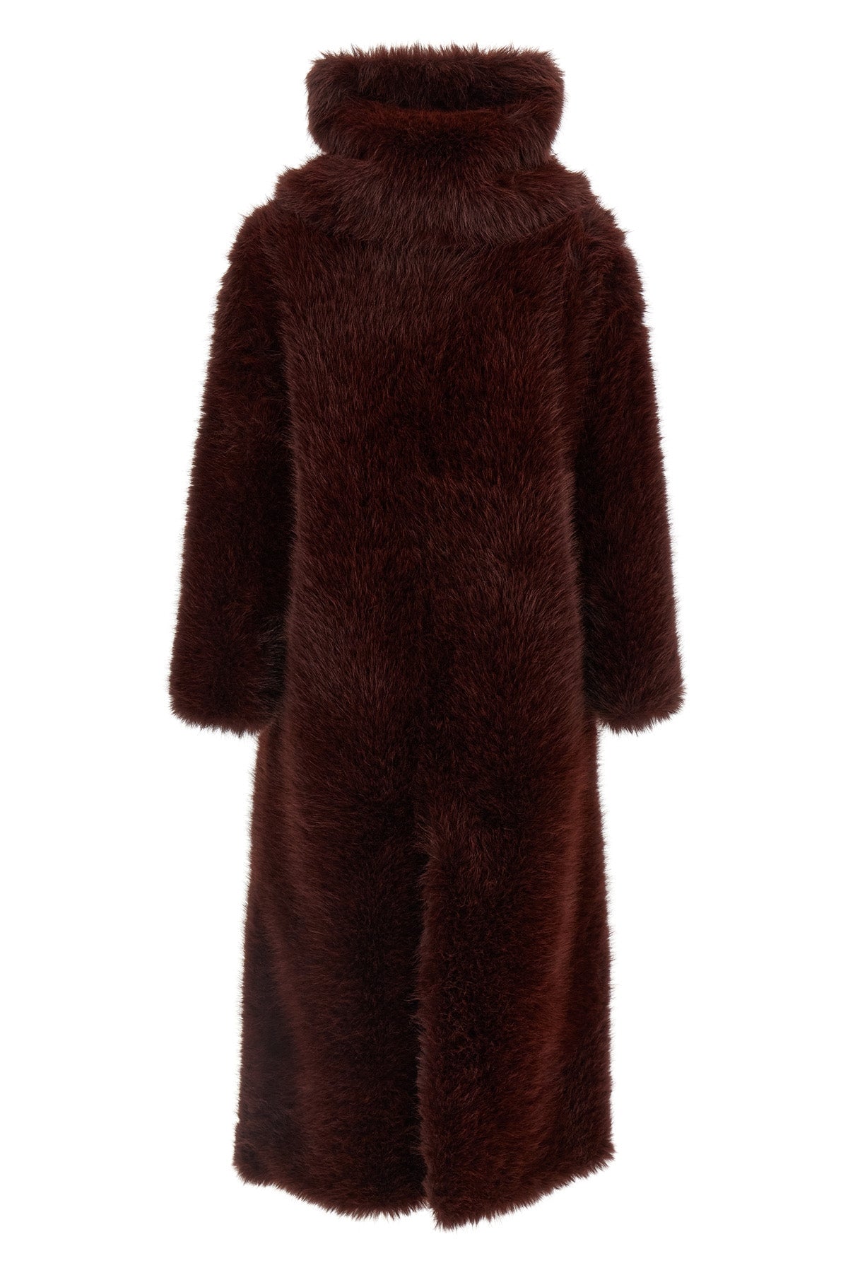 biscuit faux fur coat