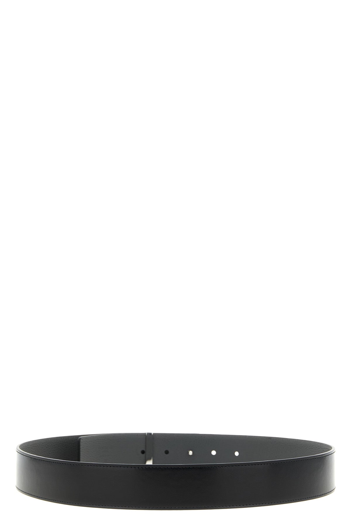 reversible belt in smooth and hammered calf leather