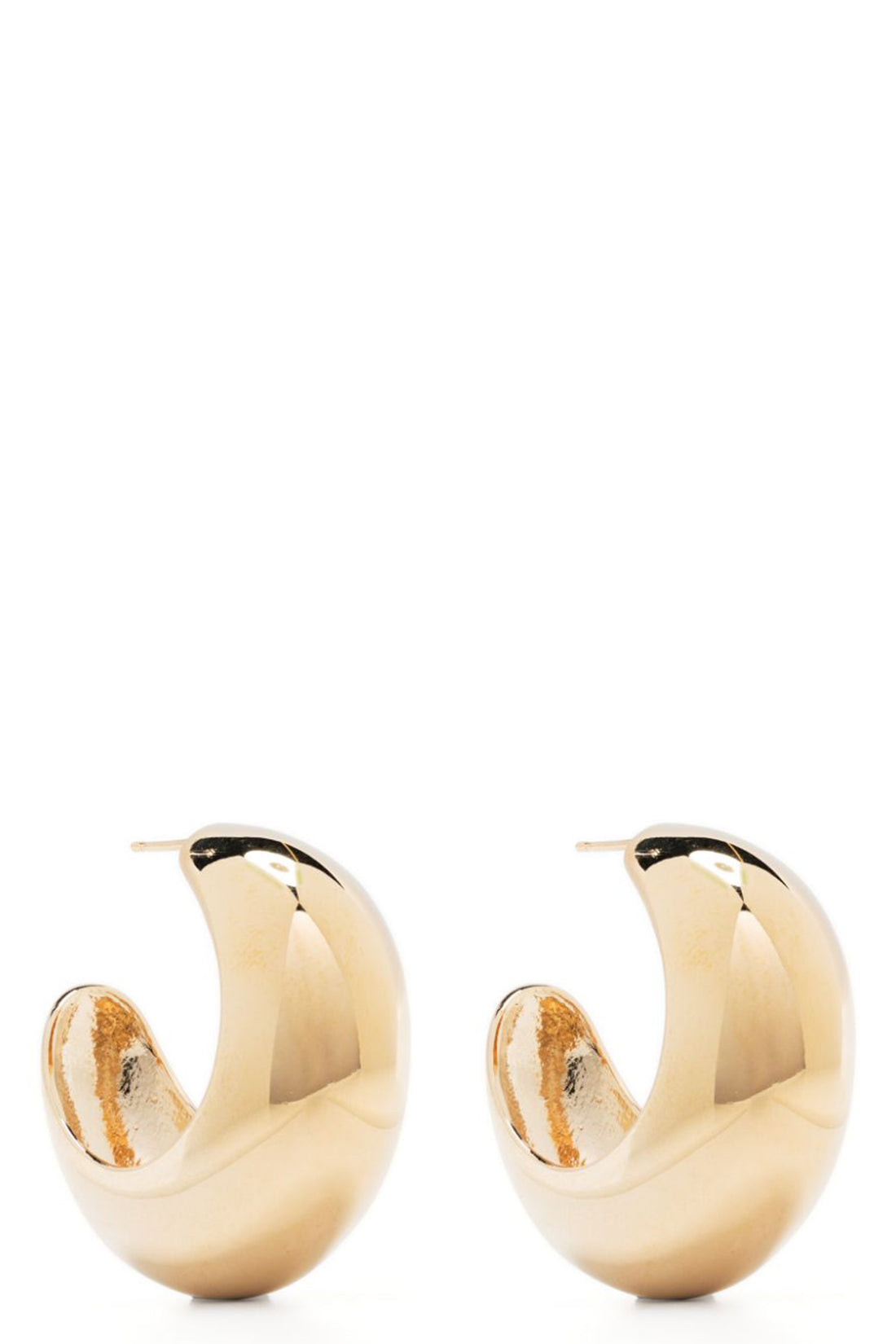ISABEL MARANT OS gold metal earrings shiny crescent