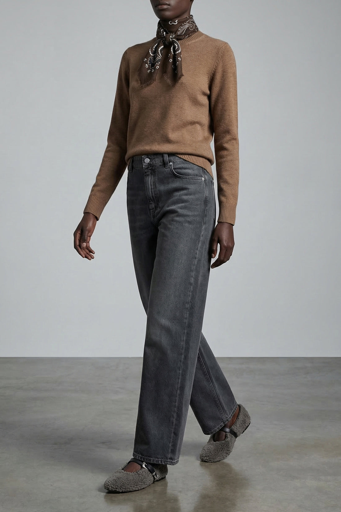 KATE CATE 36 jude shearling and smooth leather ballet flats