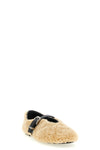 jude shearling and smooth leather ballet flats