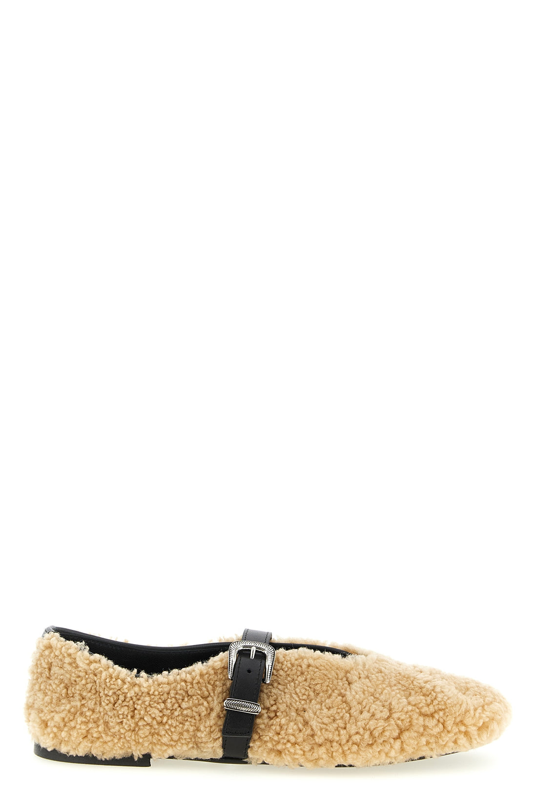 KATE CATE 36 jude shearling and smooth leather ballet flats