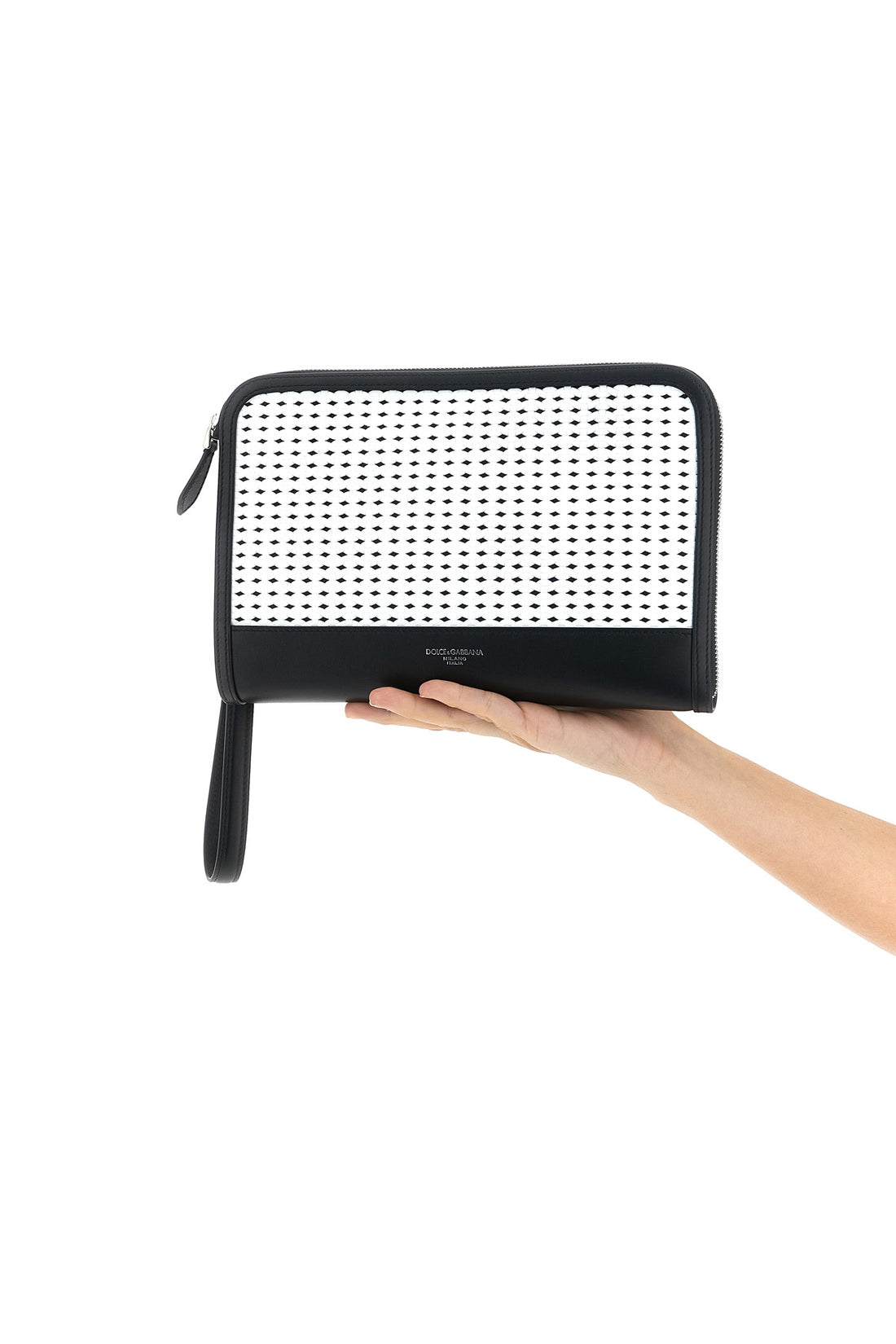 DOLCE &amp; GABBANA OS atene clutch bag in plongé calf leather