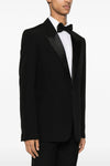 peack lapel double-breasted wool blazer
