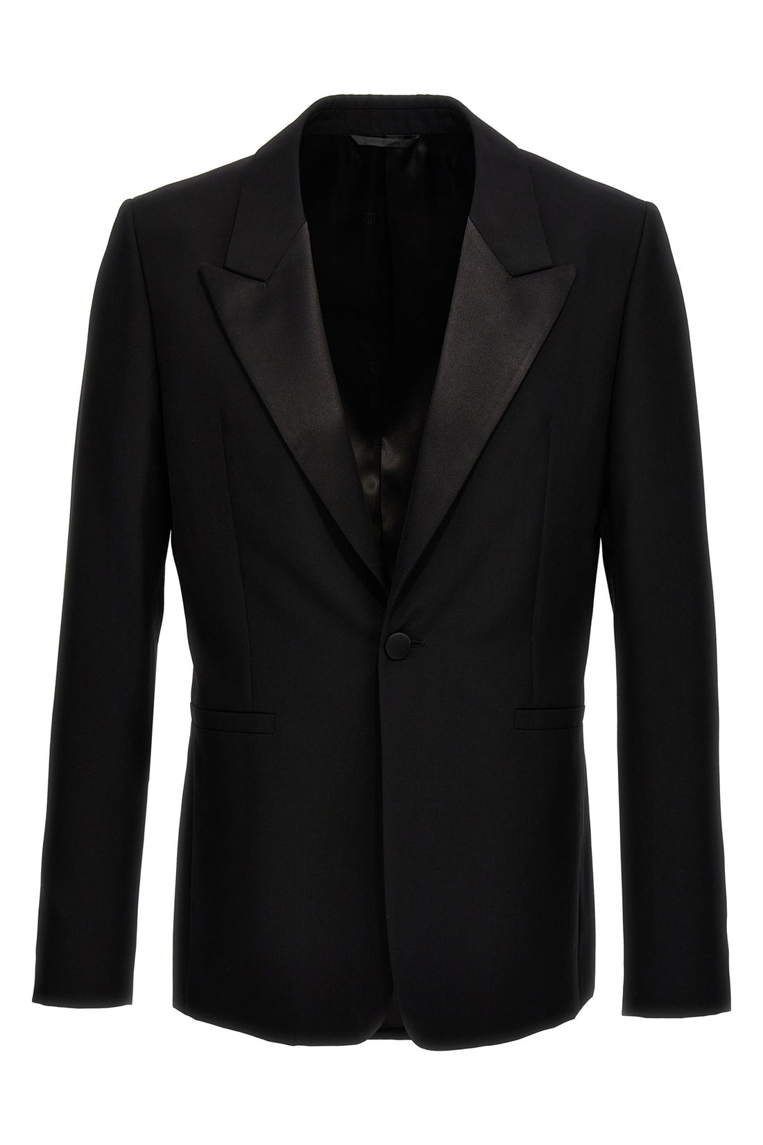 GIVENCHY 48 peack lapel double-breasted wool blazer