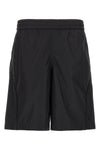 bermuda shorts in synthetic fabric